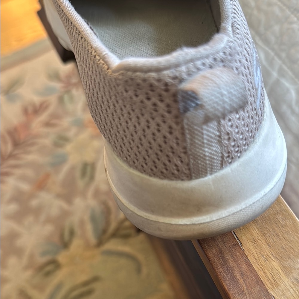 Skechers Light Beige/ Grey Slip-On Shoes Goga Max - Picture 7 of 8